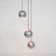 Set of three metal globes light, The Netherlands 1960's