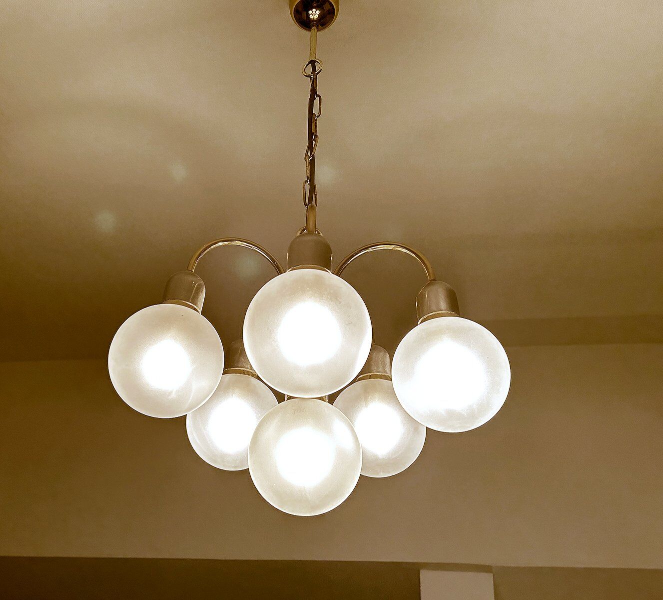 Lustre vintage de l'ère spatiale, années 1970