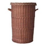 Handmade wicker basket with handles