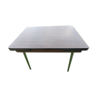 Formica table with two removable extensions and a drawer