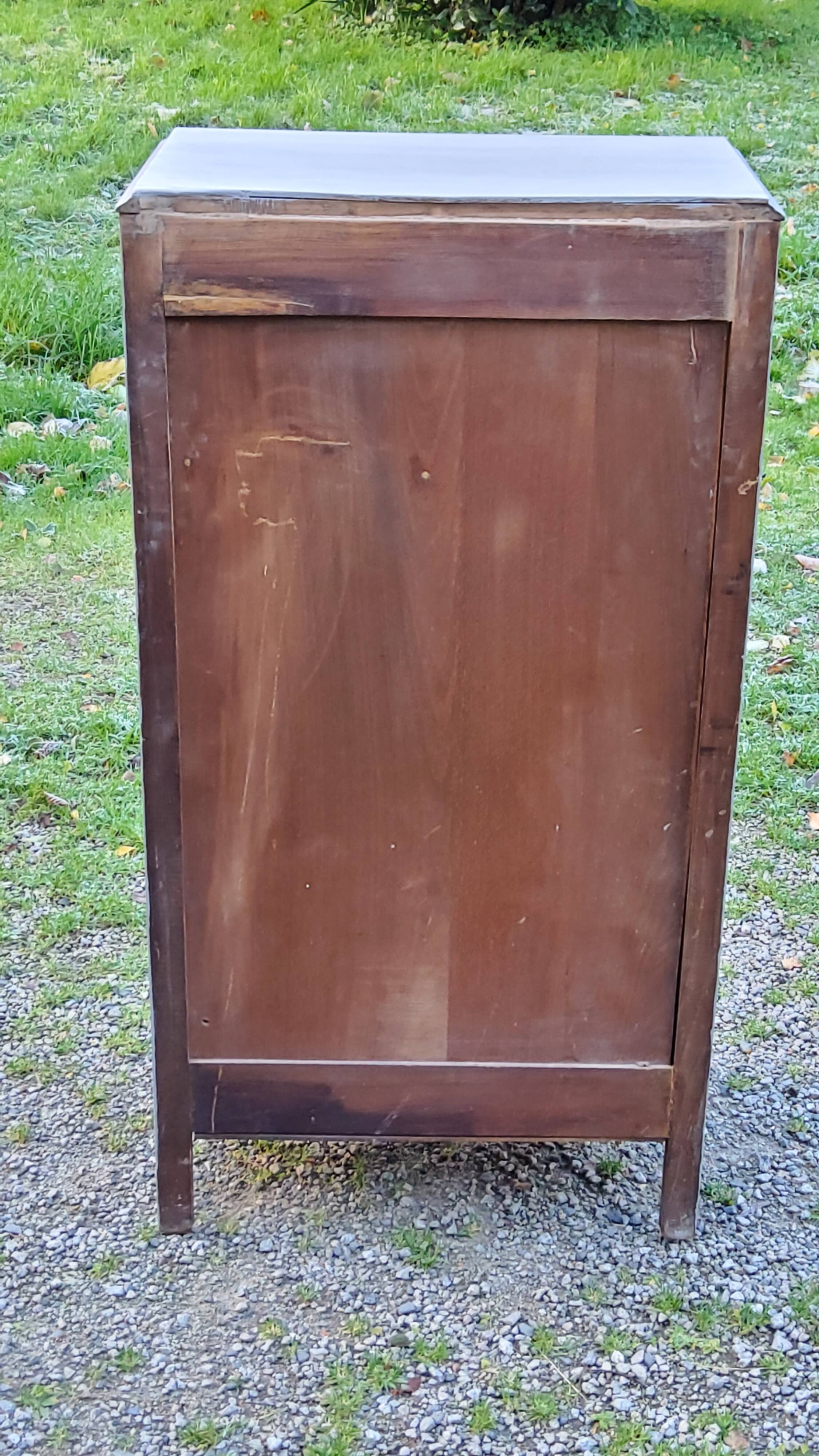 Parisian sideboard pantry from the 1920s with gray patina