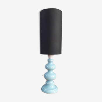 Lampe design des années 60 en céramique bleu pastel!