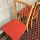 Paire chaise bistrot Skaï rouge ep 60