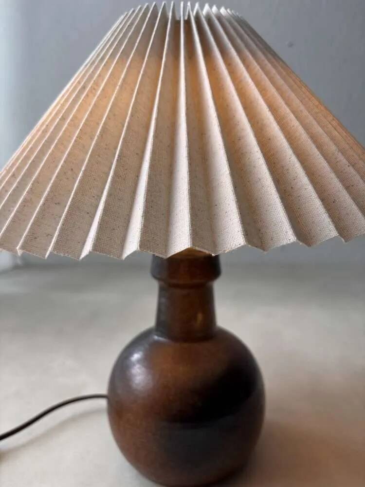 Minimalist ceramic table lamp from Denmark, 1960s.
