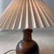 Minimalist ceramic table lamp from Denmark, 1960s.
