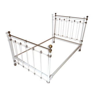 Iron and brass bed