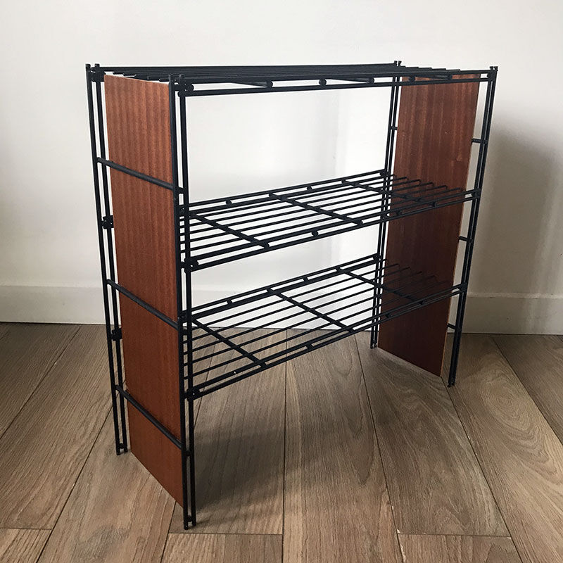 Wooden and metal shelf