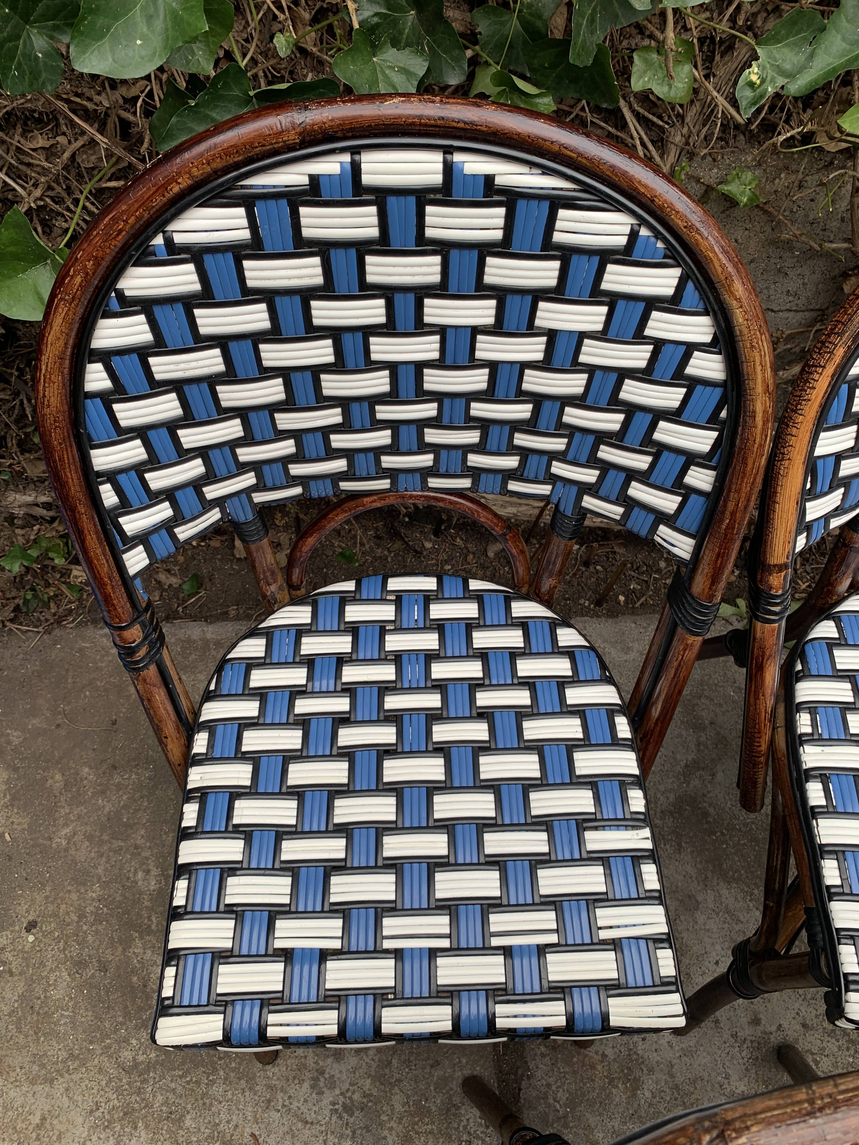 6 rattan bistro chairs