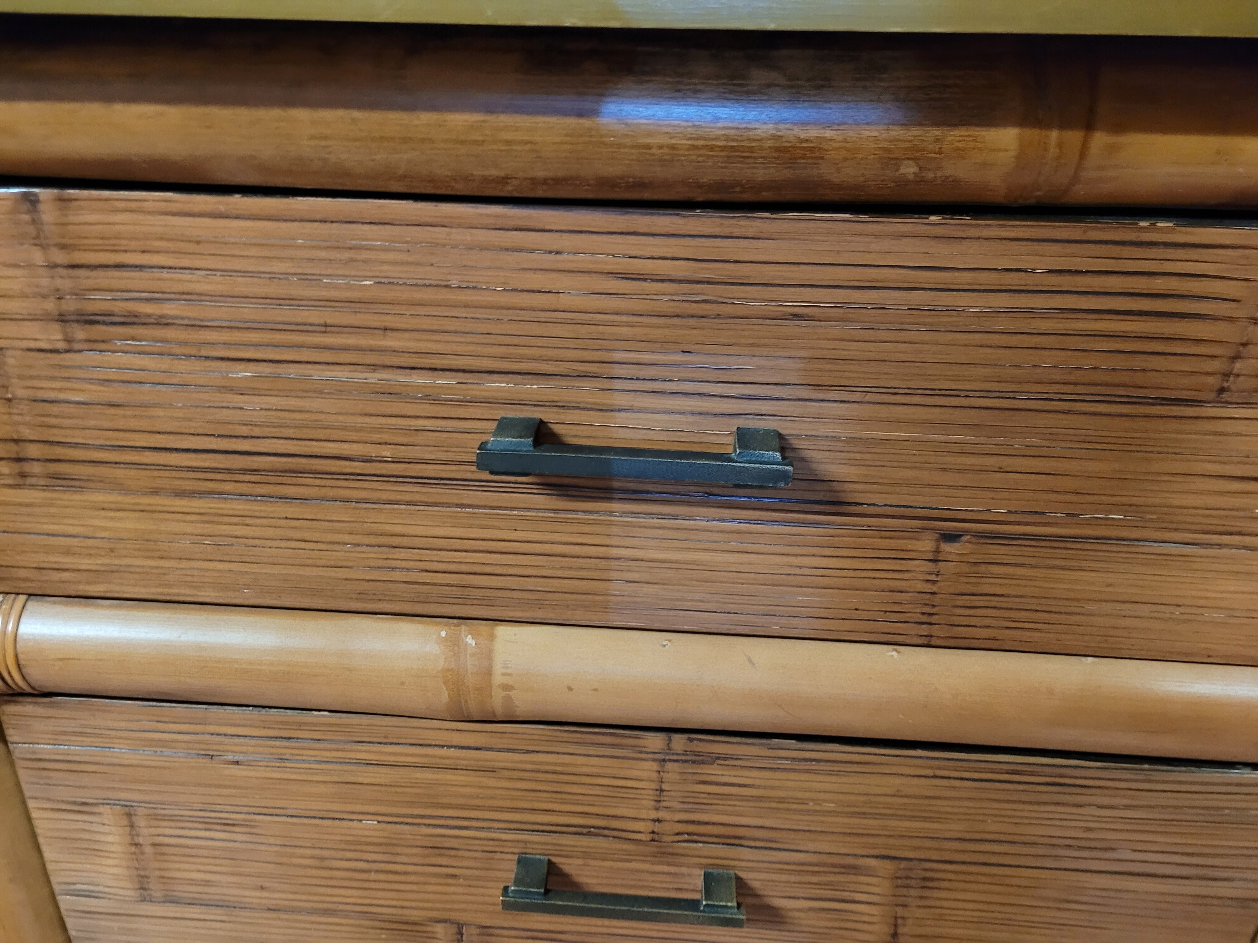 Bamboo chest of drawers