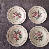 6 old Digoin Sarreguemines hollow plates, Champenois model