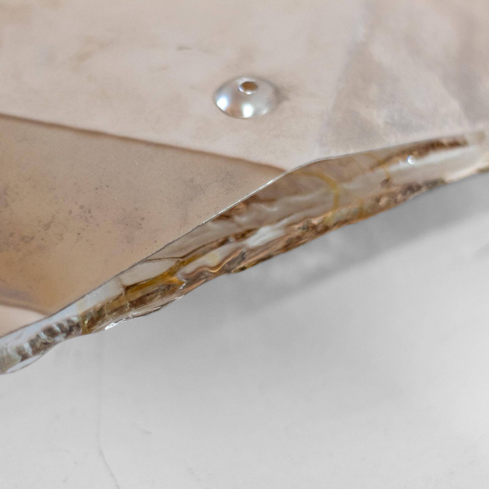 1970s Pair of “Diamante” Murano Glass Wall Sconces by Mazzega