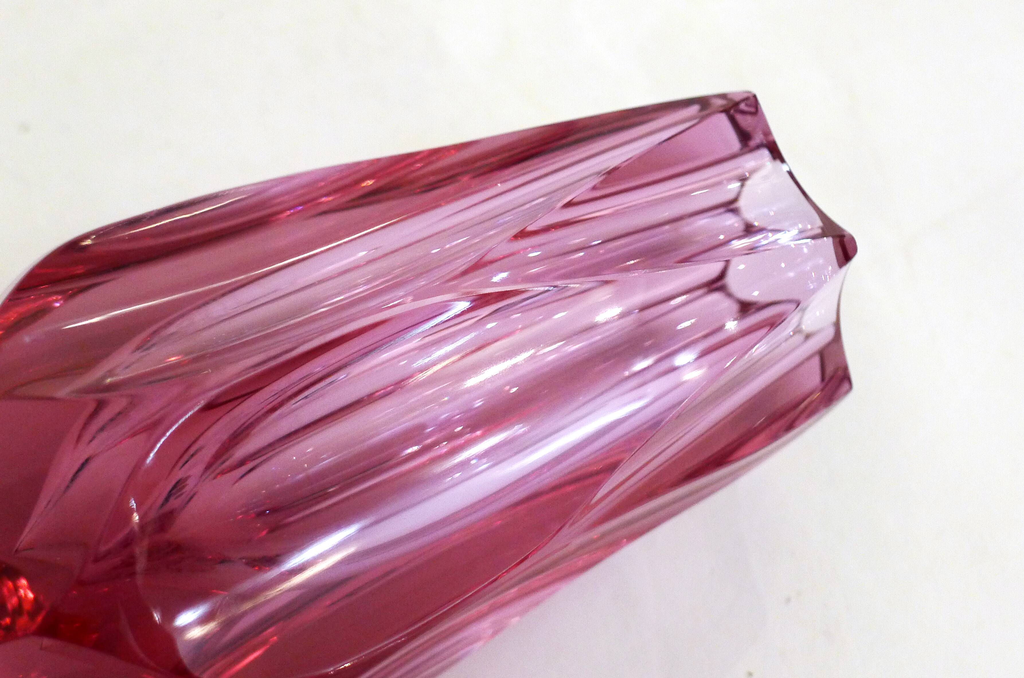 Small vintage faceted vase