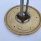 Brown table n1 round bistro bar cafe terrace cast iron foot 1950