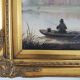 Old oil painting – the castle – gilded wood frame – barj-buzzoni collection