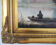 Old oil painting – the castle – gilded wood frame – barj-buzzoni collection