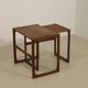 Scandinavian nesting tables rn teak year 60. Ref twiny.