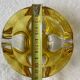 Vintage two-tone yellow glass ashtray