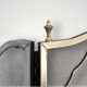 Antique brushed steel and brass fireplace screen – foldable – 1960s