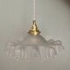 Vintage frosted glass lampshade pendant light