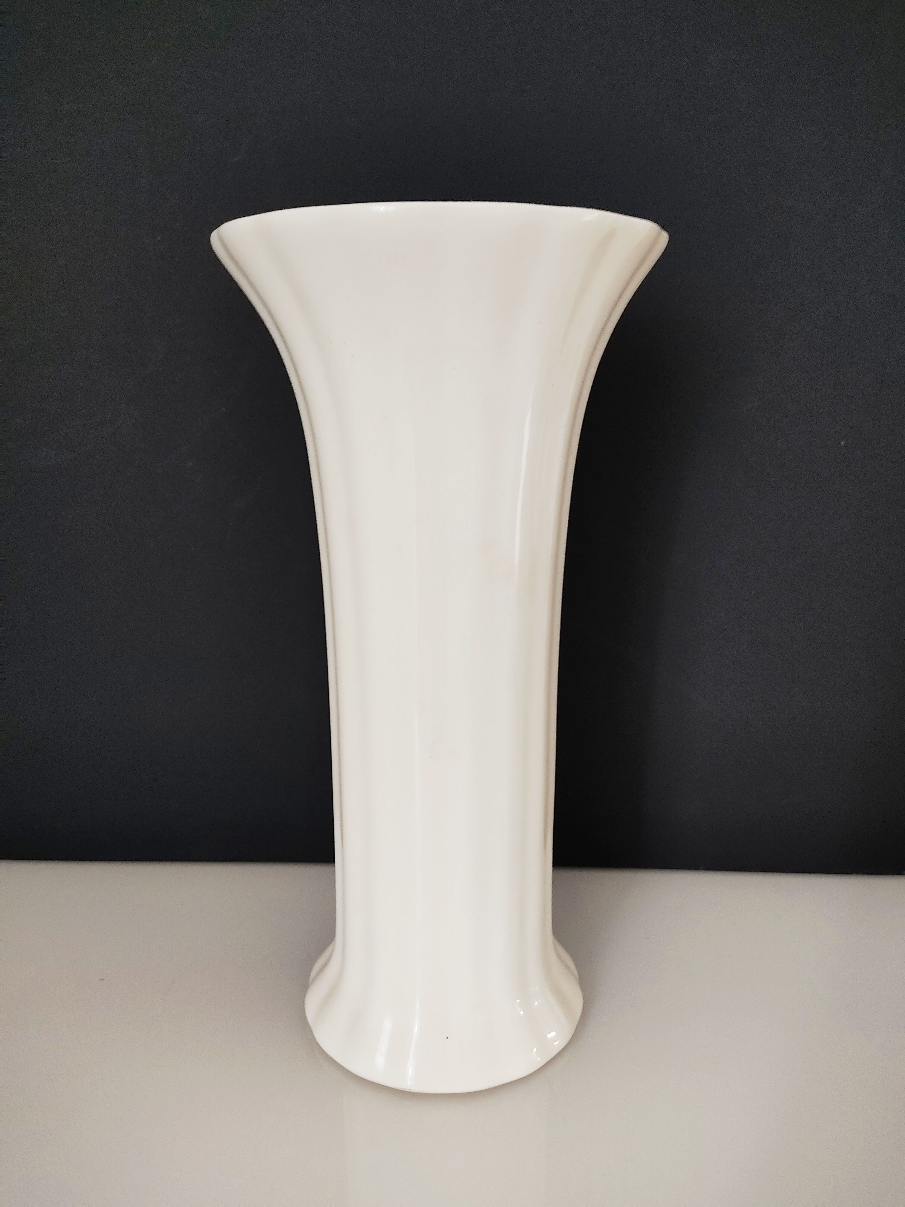 Royal vase Boch white earthenware
