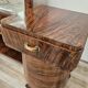 Art Decò dressing table in walnut root with mirror