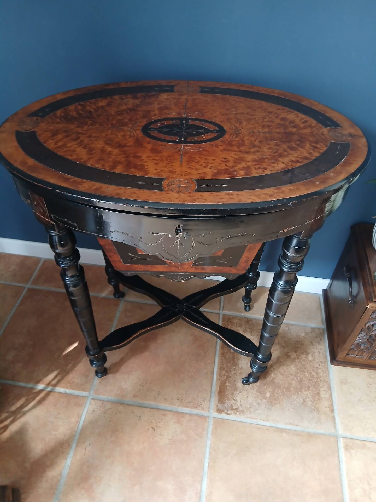 Victorian sewing table