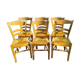6 beech straw chairs