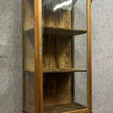 Louis XV style three-sided glass display case in mahogany and gilded bronze, circa 1850