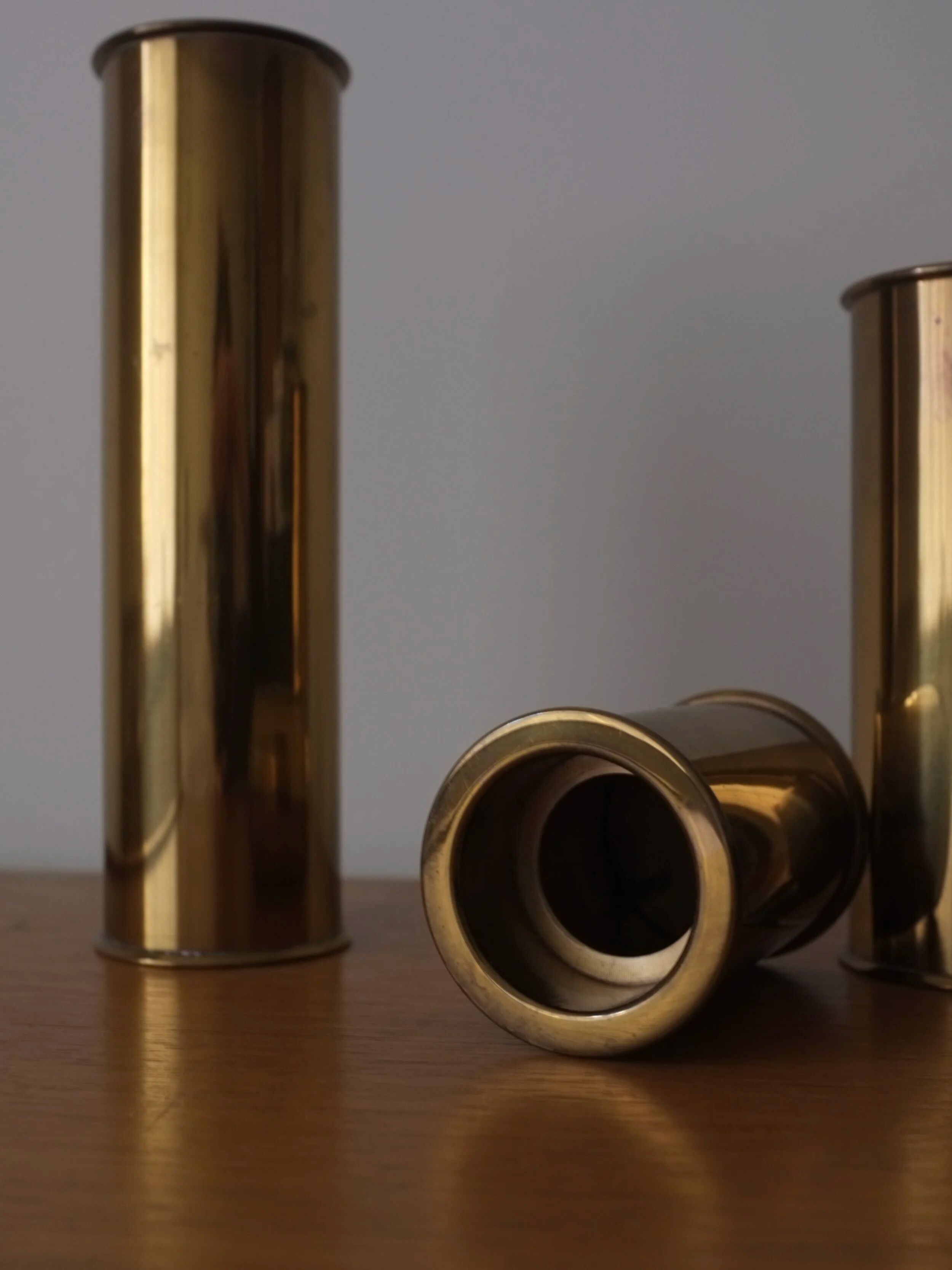 3 brutalist brass candle holders from Staffan Englesson AB | Sweden | 1970s