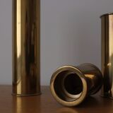 3 brutalist brass candle holders from Staffan Englesson AB | Sweden | 1970s