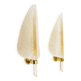 Rare set of 1960s Murano glass wall lamps by Barovier & Toso