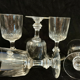 Lots of six crystal glasses