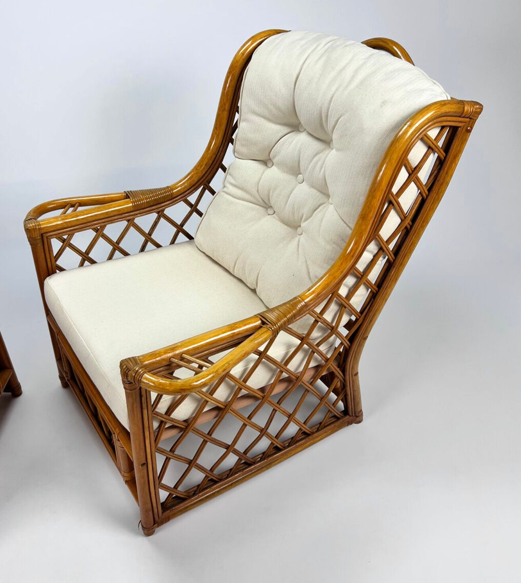 Bamboo armchairs lounge chairs