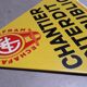Plaque tole peinte "chantier interdit au public"