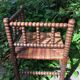 Pearl Turned Wood Corner Chair