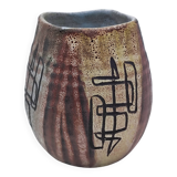 Vase Accolay motifs graphiques