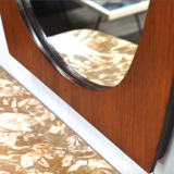 Teak mirror Italy 1950 58x100cm