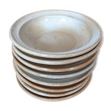 Series of 8 stoneware plates