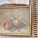 Pastel 1900, still life and glass frame
