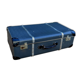Vintage blue suitcase