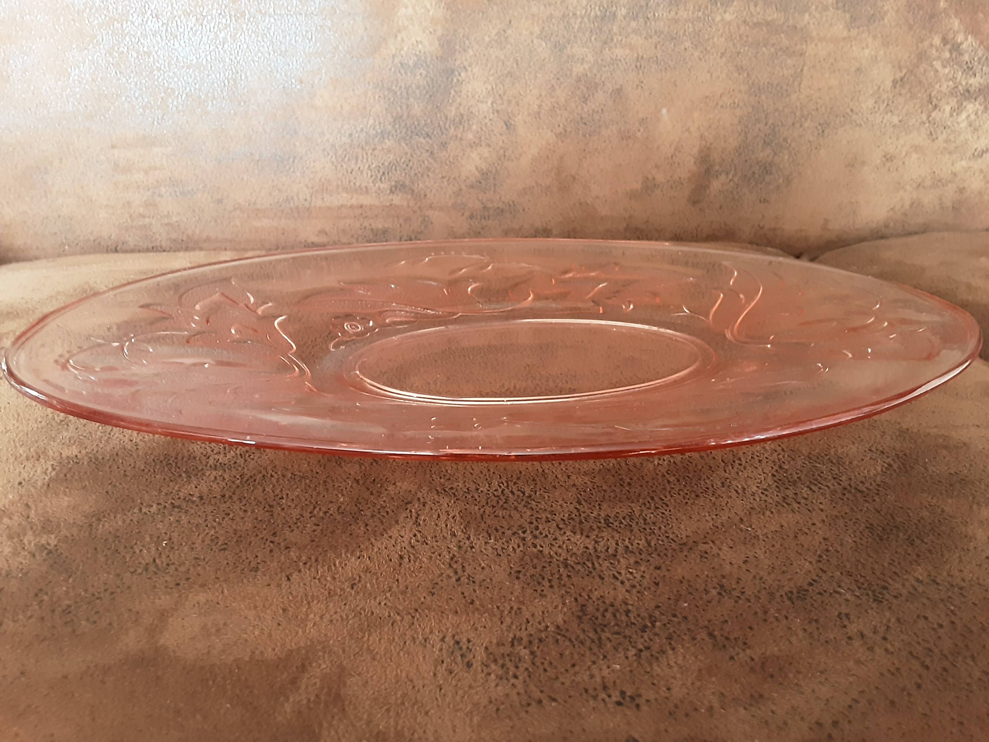 Plat verre rose original