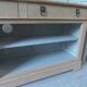 crafted dresser in raw solid wood.
