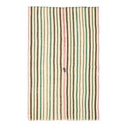 1970s Vintage Turkish Oushak Handmade Wool Cotton Beige Area Rug 137x221