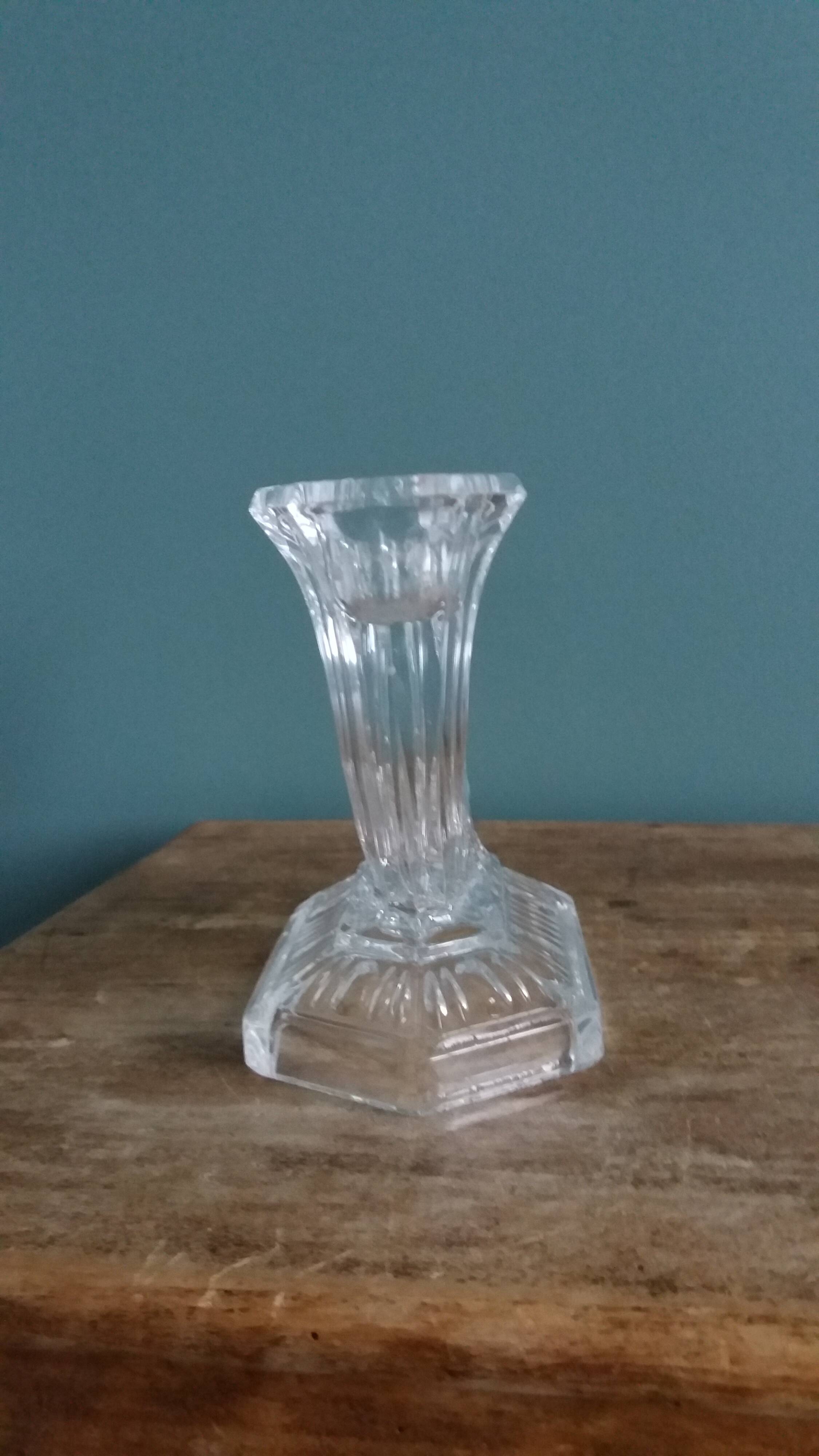 Art Deco chandelier/candlestick, Buder crystal, 1930