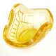 Art Deco jardiniere, lemon crystal, designed by R. Hlousek, Moser, Czechoslovakia, 1930s