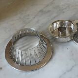 Pair of Keltum Pleet silver metal candlesticks