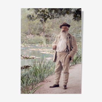Photograph "Claude Monet in Giverny", 1905 / 15 x 20 cm / color
