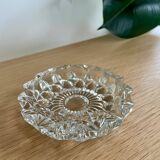 Chiseled glass ashtray