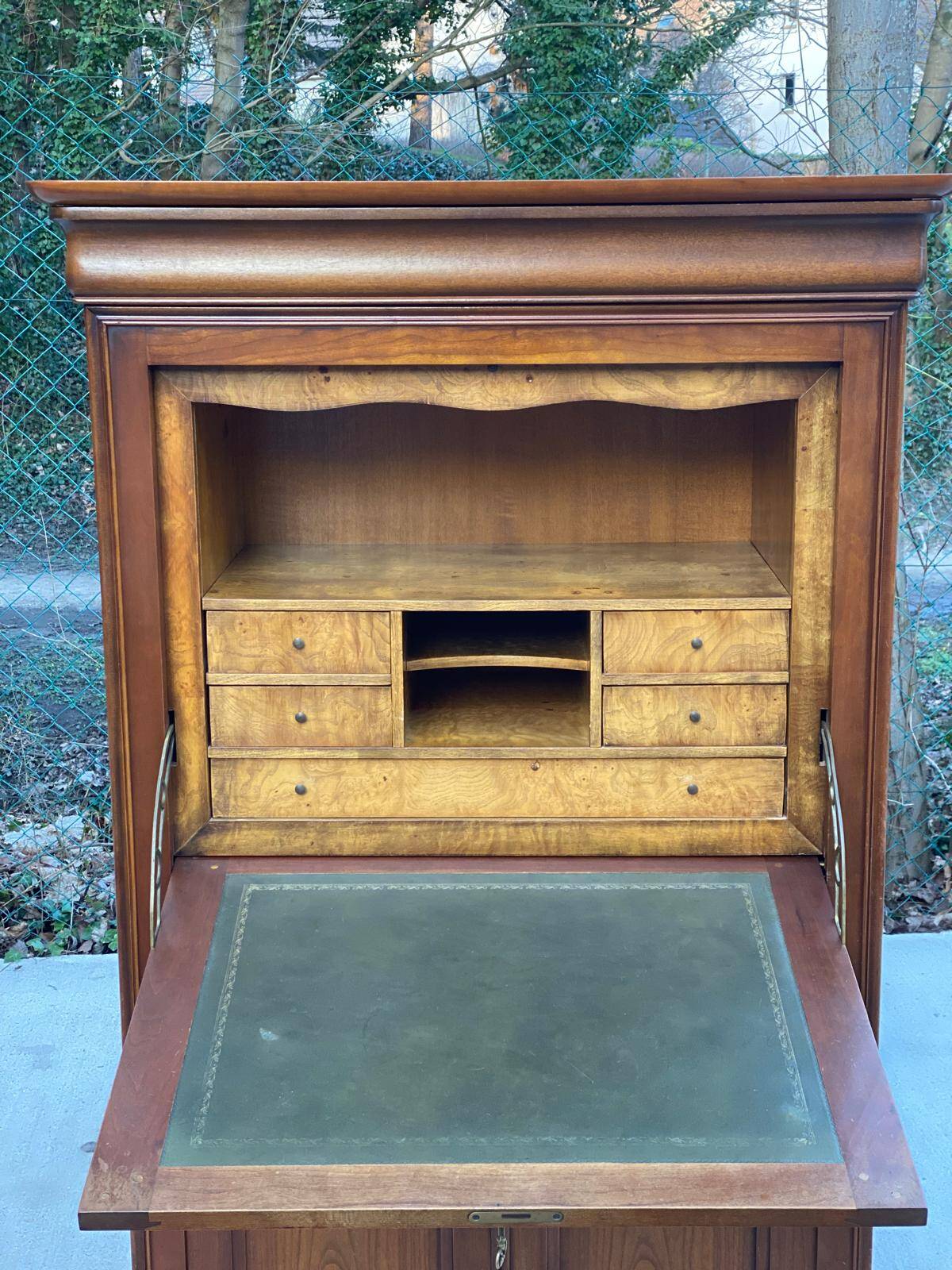 Louis Philippe secretary in solid wood with satin finish