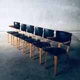 MCM Dutch Design Dining Chairs attributed to Cor Alons for Gouda Den Boer, 1950s, Set of 6